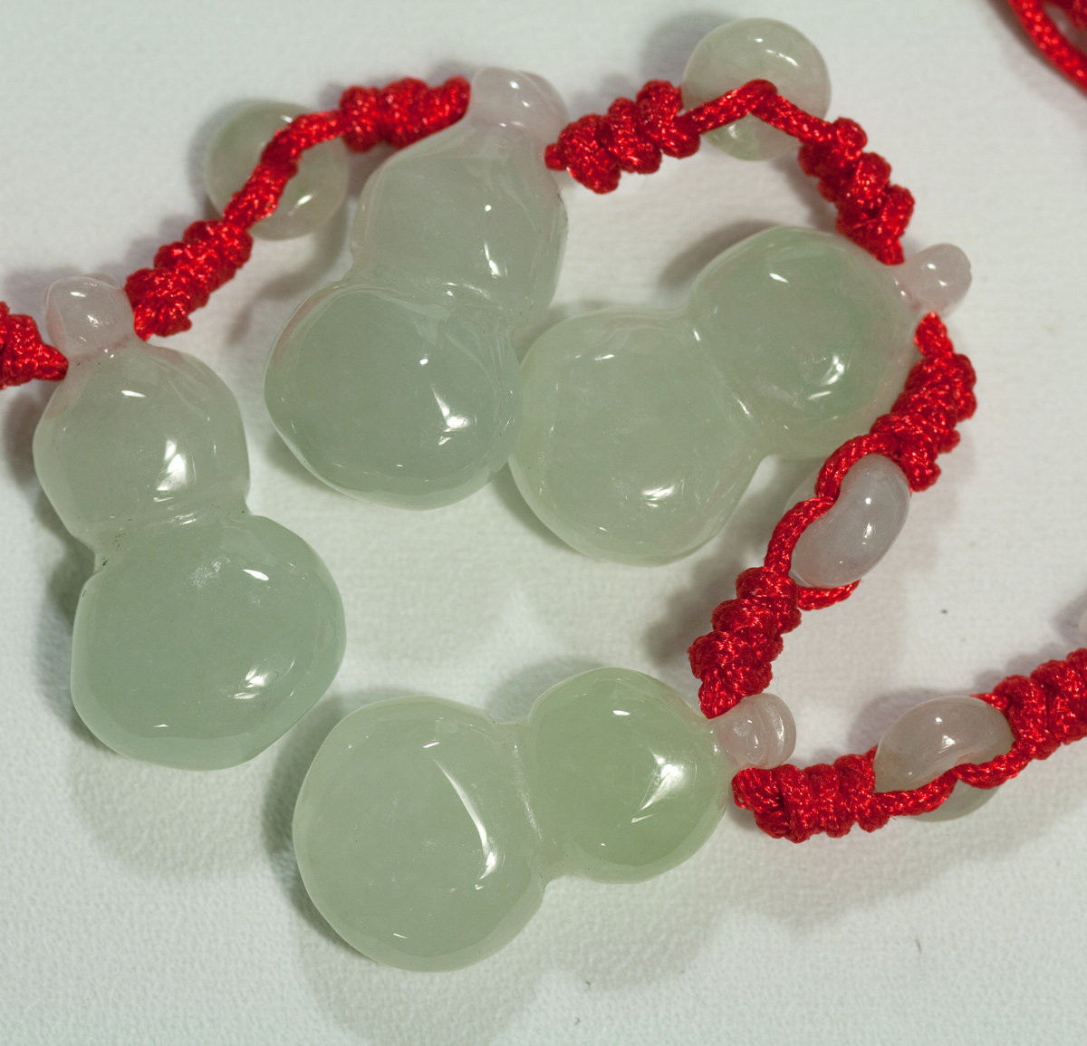 葫芦手链钰达翡翠手工红绳脚链92n手链