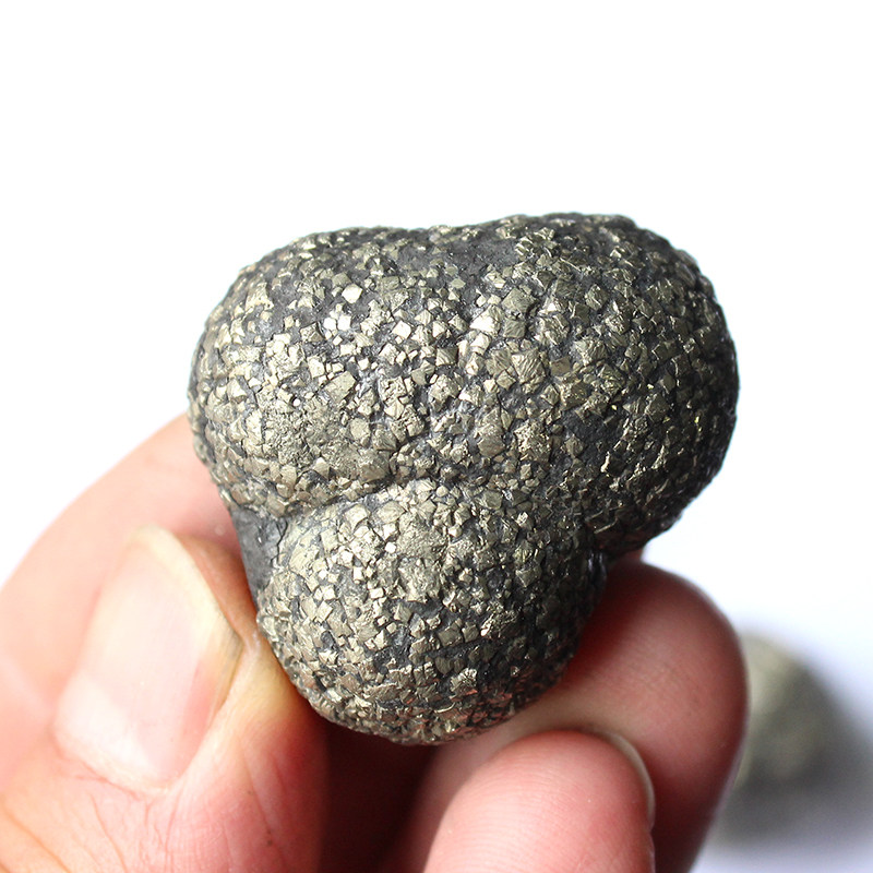 灵昌天然黄铁矿胆石结核美国堪萨斯神石矿种球形摆件