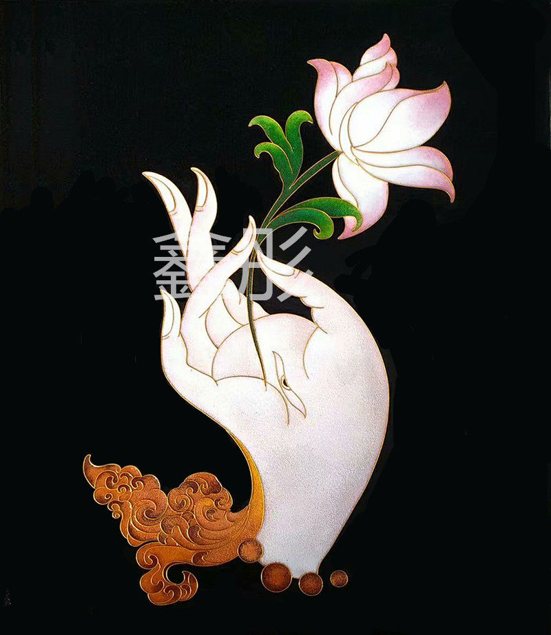 景泰蓝diy视频掐丝工作手工装饰画工艺丝彩金丝彩现代装饰画