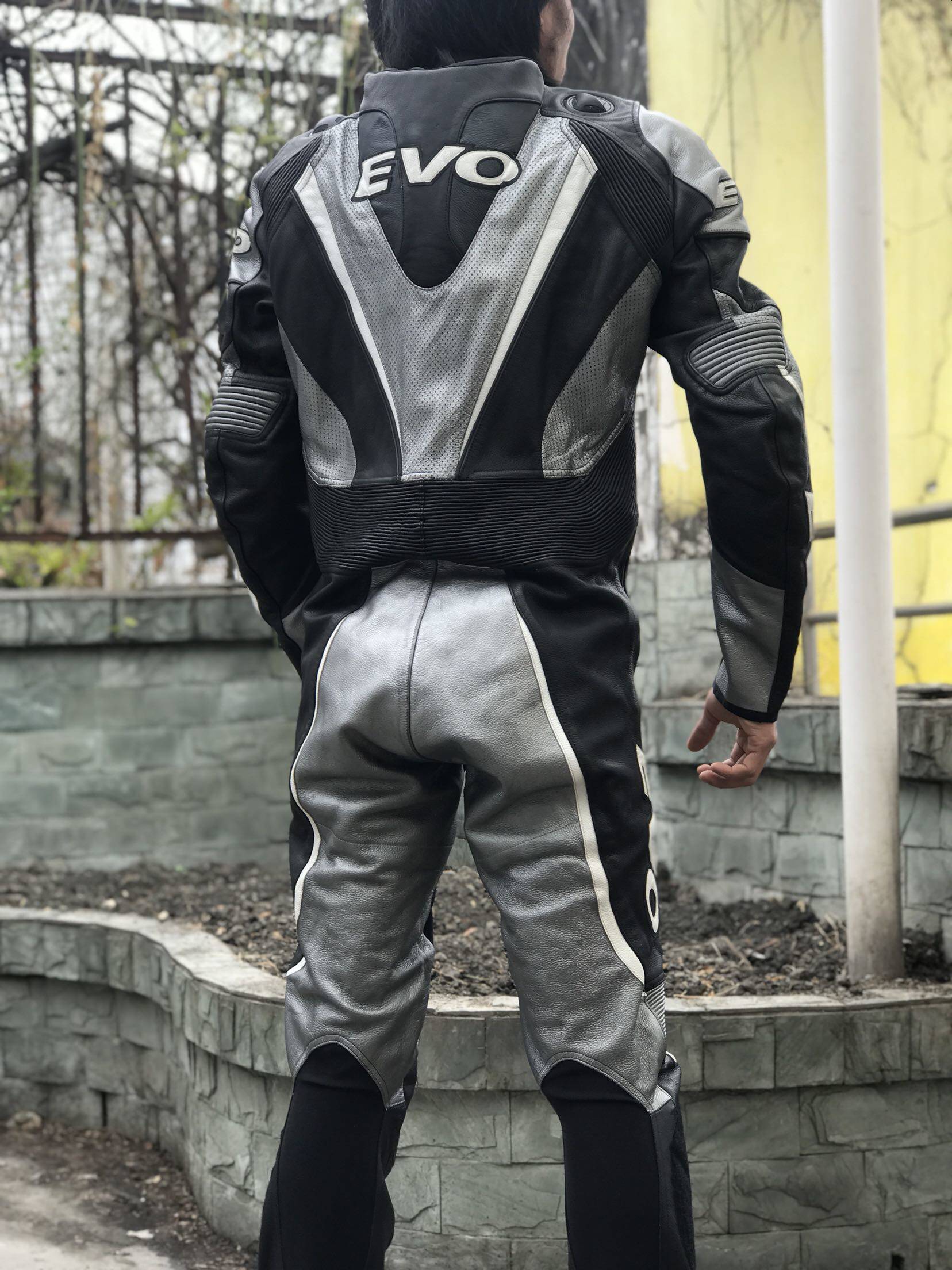 欧洲小众订制真皮机车皮衣连体牛皮皮衣