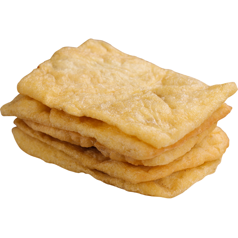 油炸豆腐泡 空心 贵州特产青岩脚板油泡豆皮块火锅