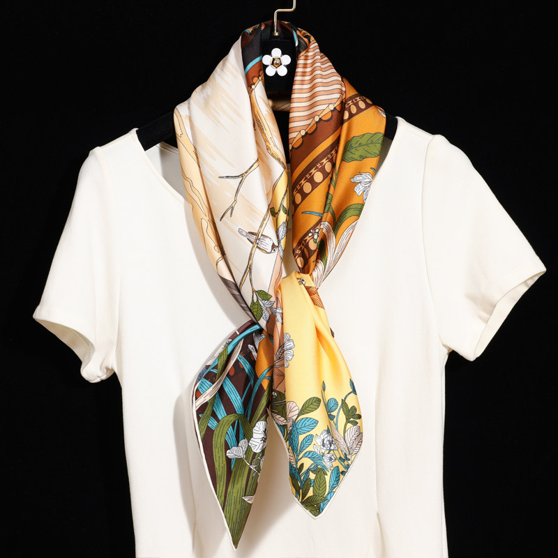 丝巾丝绸双面国风中国高端礼盒送礼披肩女真围巾