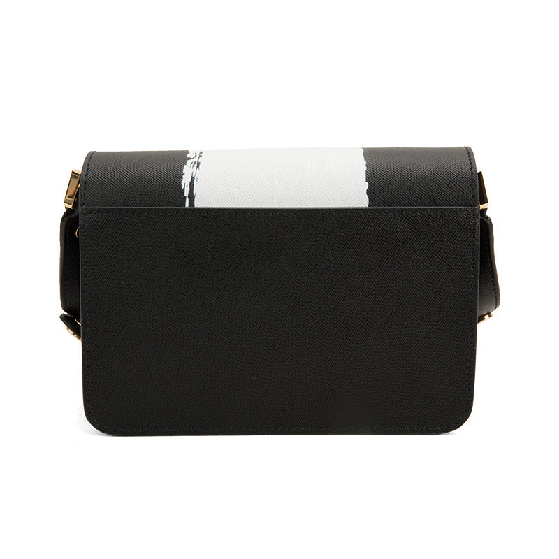 marnitrunkmini黑色白色拼色日常通勤女士单肩斜挎包通用款女包