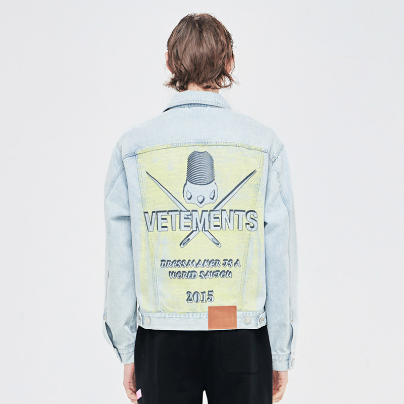 vetements情侣牛仔夹克时尚潮流个性男女女同外套300157夹克