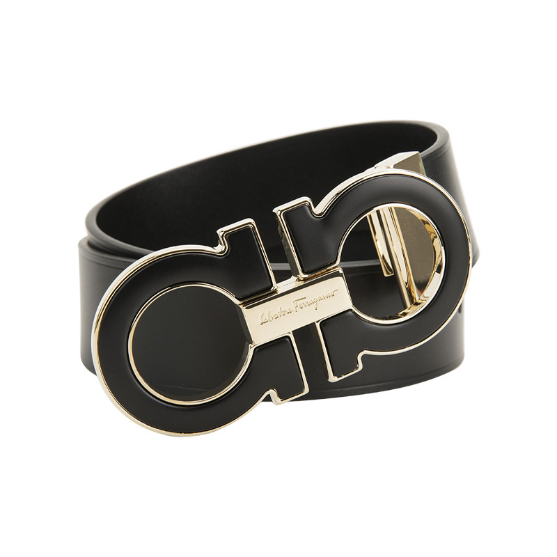 salvatoreferragamo菲拉格慕黑色经典简约男士腰带腰带