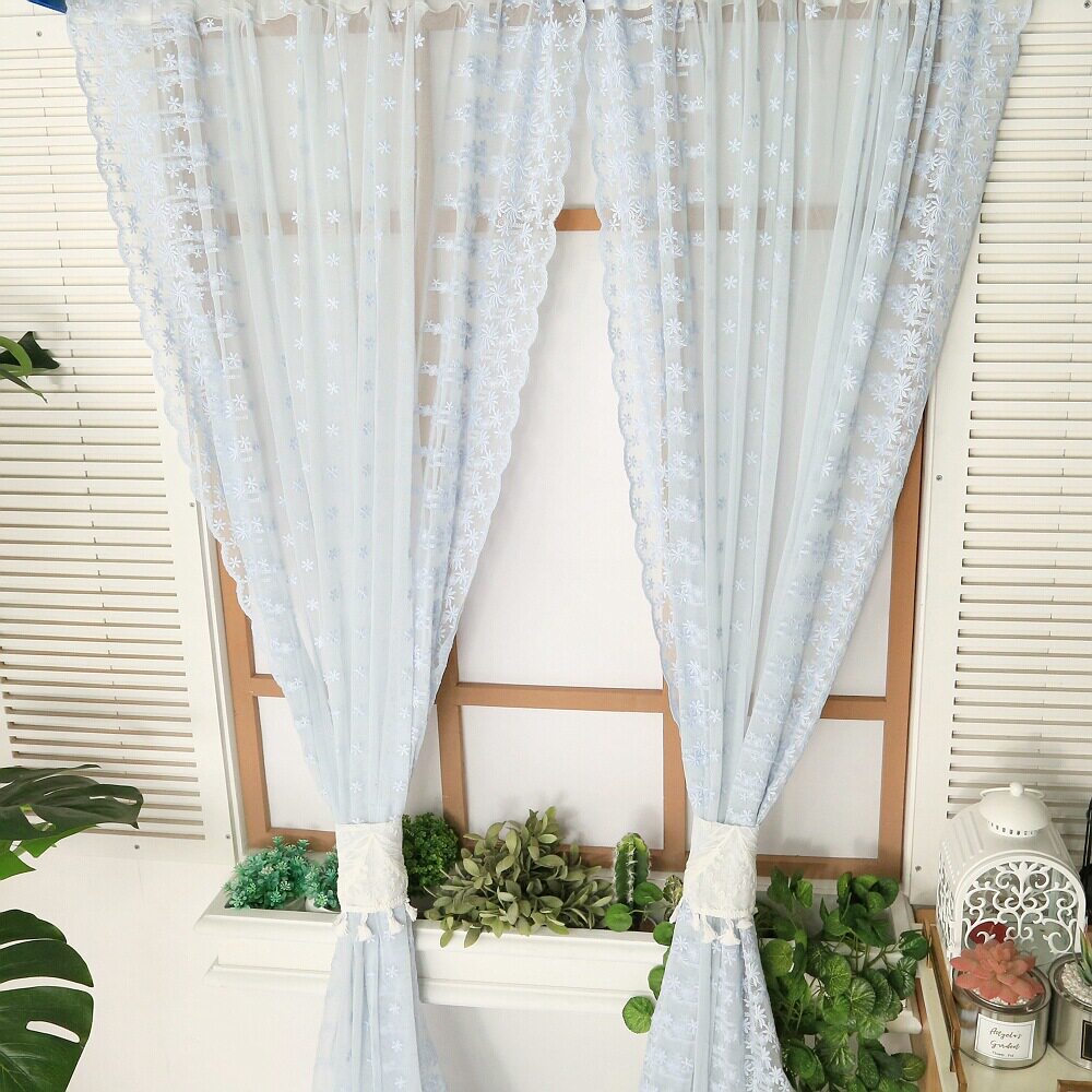 窗帘成品韩式蕾丝窗纱田园半帘短帘门帘帘子定制窗帘