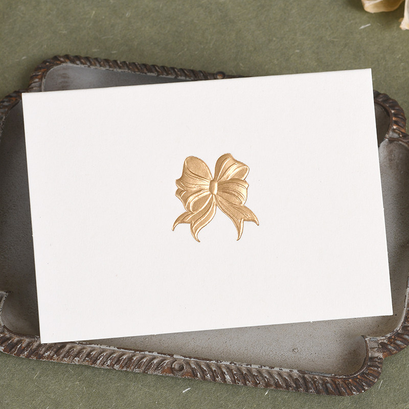 伊和诺儿童迷你卡片祝福万用贺卡留言白色浮雕贺卡