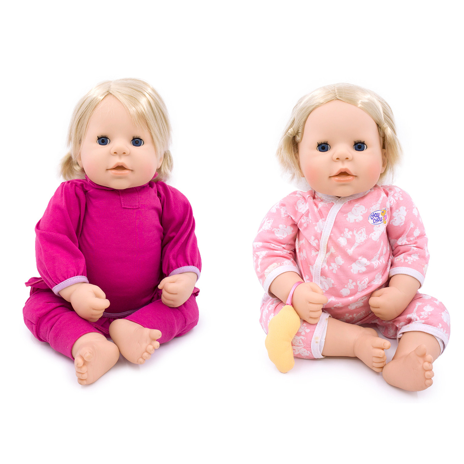 zapf夏芙眼睛动闭眨眼带头头发全棉棉布柔软娃娃