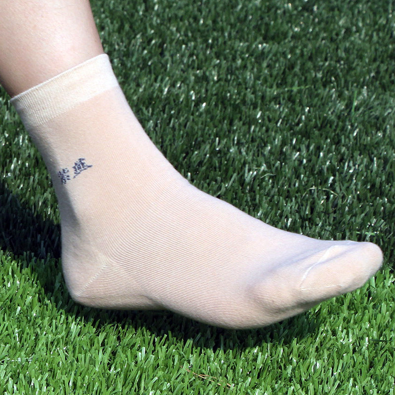 紫燕防脚袜子防裂袜脚裂袜纯棉女士中棉足跟型中筒袜