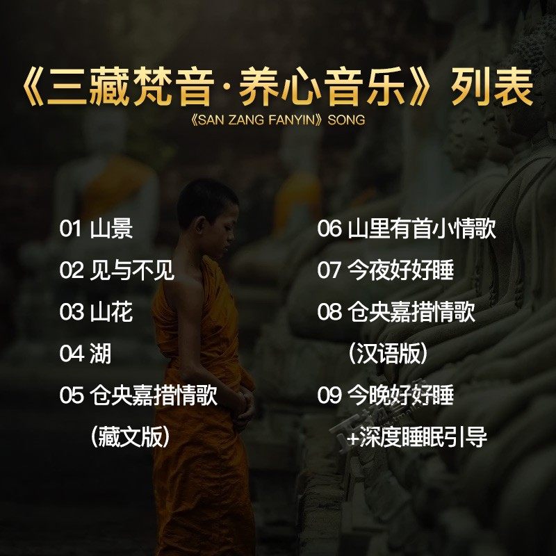 正版龙源唱片发烧cd三藏梵音1cd养心音乐音乐cd