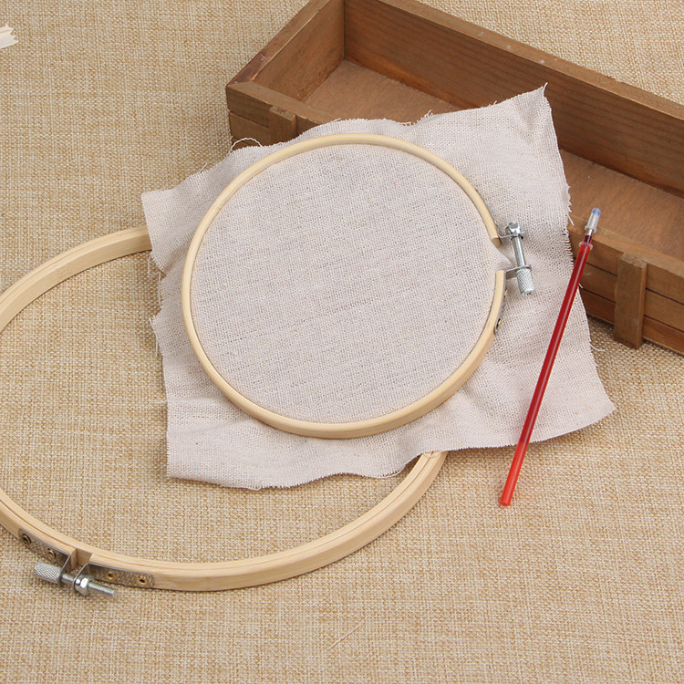 新品竹木绣绷绣圈刺绣架迷你绣架撑固定圈母婴刺绣绷框天然竹包邮