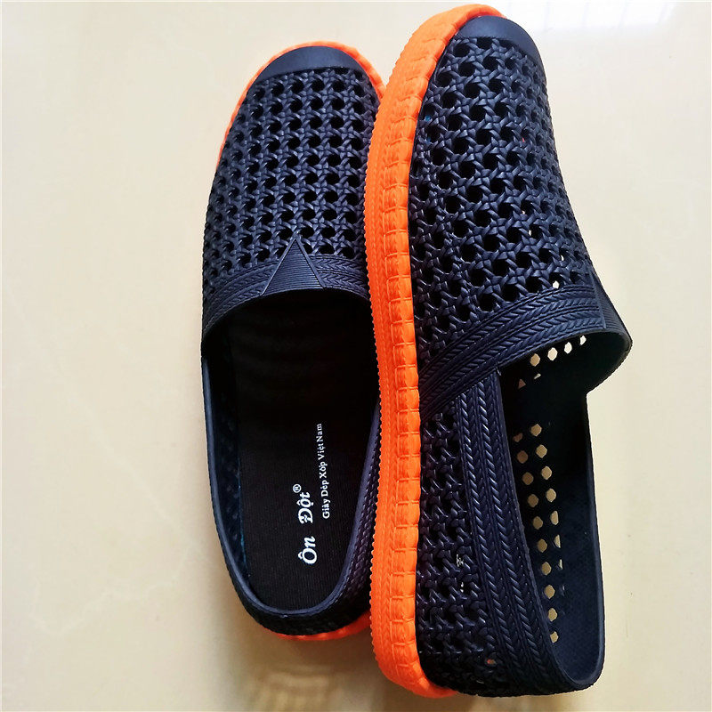 洞洞进口越南乳胶胶鞋男夏休闲男士凉鞋运动一字拖