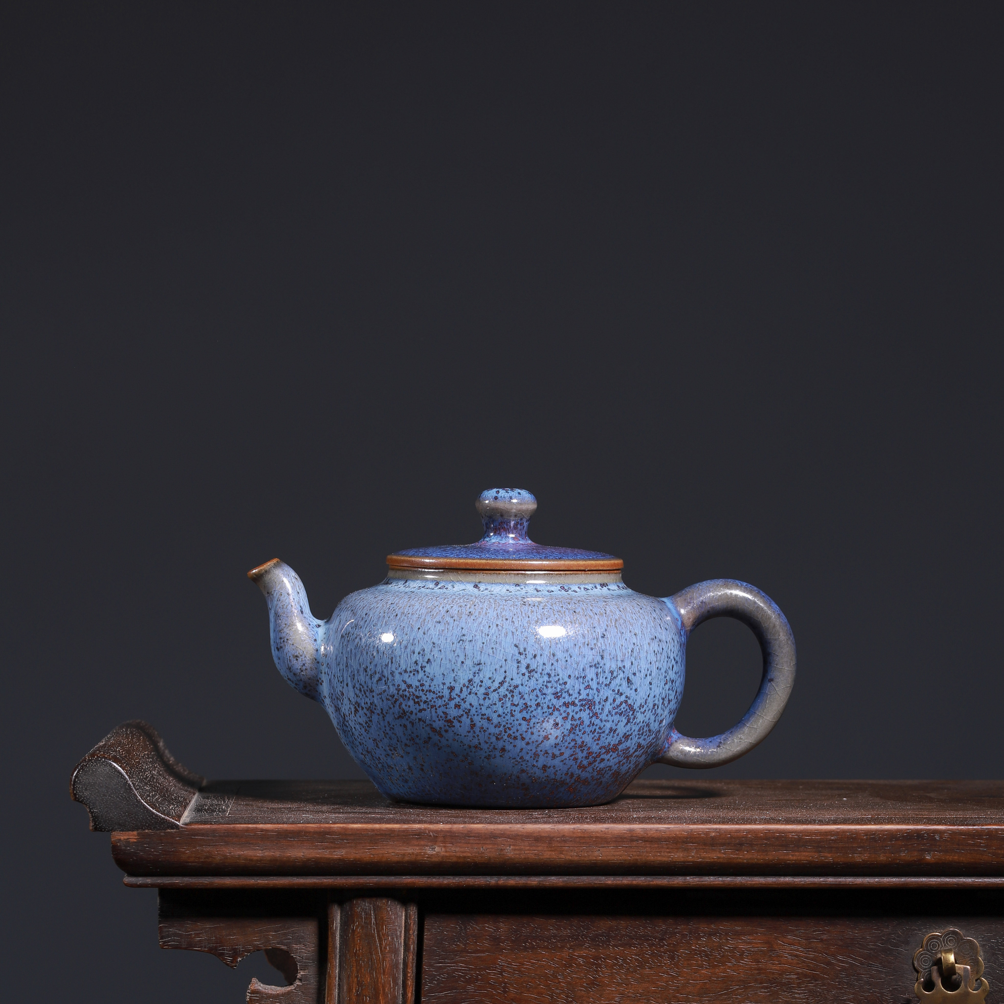 钧瓷茶壶茶具白露如意原矿釉窑神垕小哥茶壶