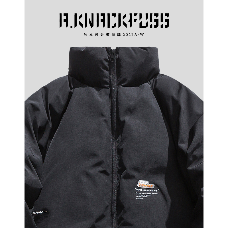 爱上胖巨人 AKnackfuss 设计师品牌冬日简约穿搭素色羽绒棉衣男女