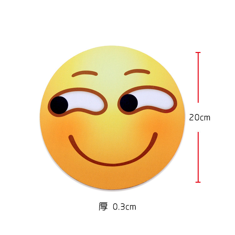 鼠标垫圆形小号搞笑表情创意时尚个性礼物笔记本电脑办公锁边加厚