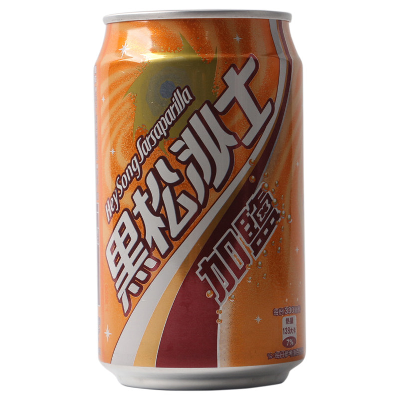 台湾原装进口黑松沙士330ml24罐包邮夏日甜味汽水碳酸饮料
