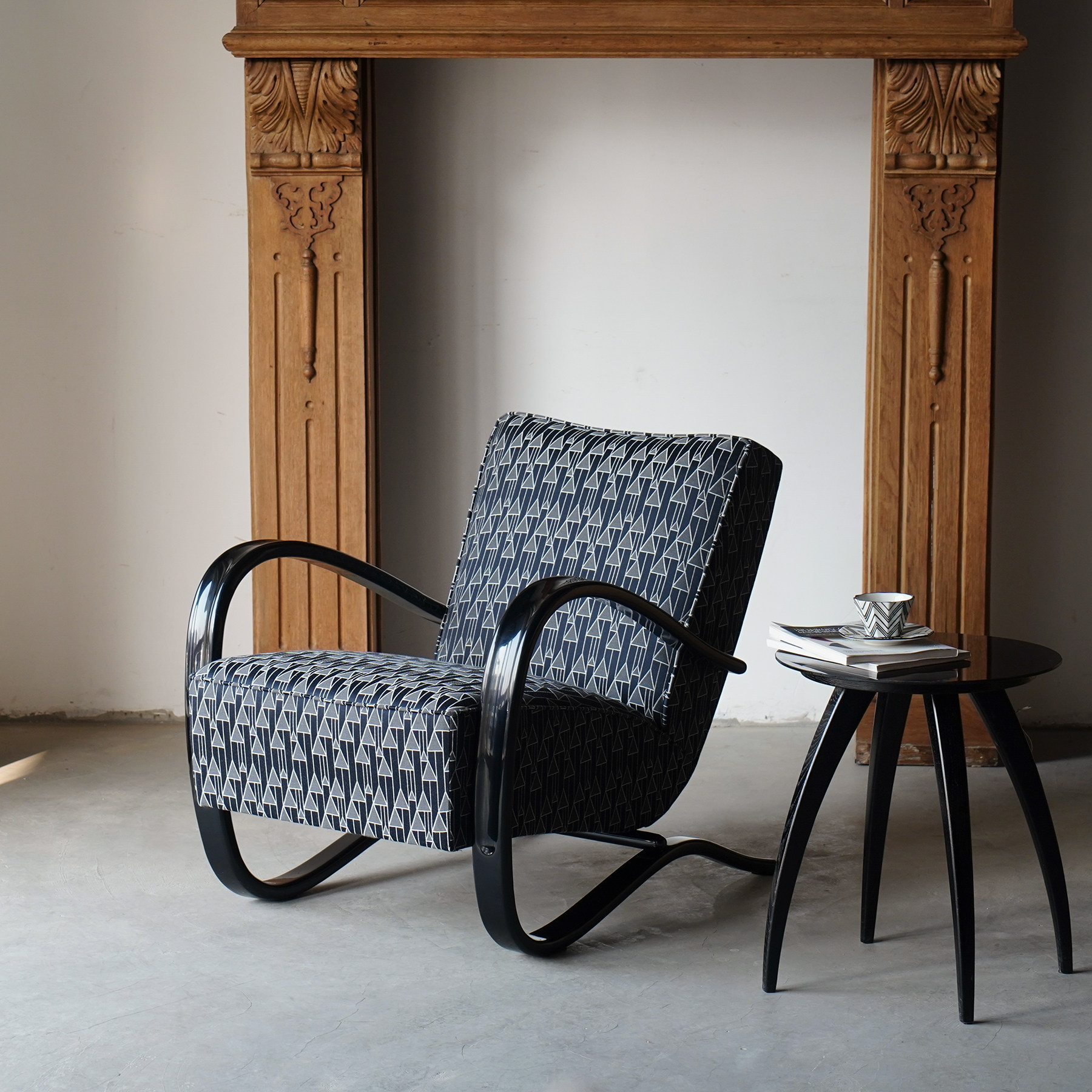 coznap全新捷克halabala设计artdeco风格h269扶手椅子