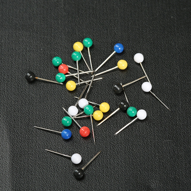 彩色不锈钢白色大头针珍珠彩针定位线组专用别针垂钓小配件