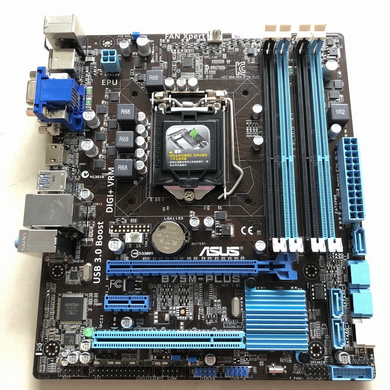 asus华硕b75m-plusb75主板b75m-a1155针ddr3主板