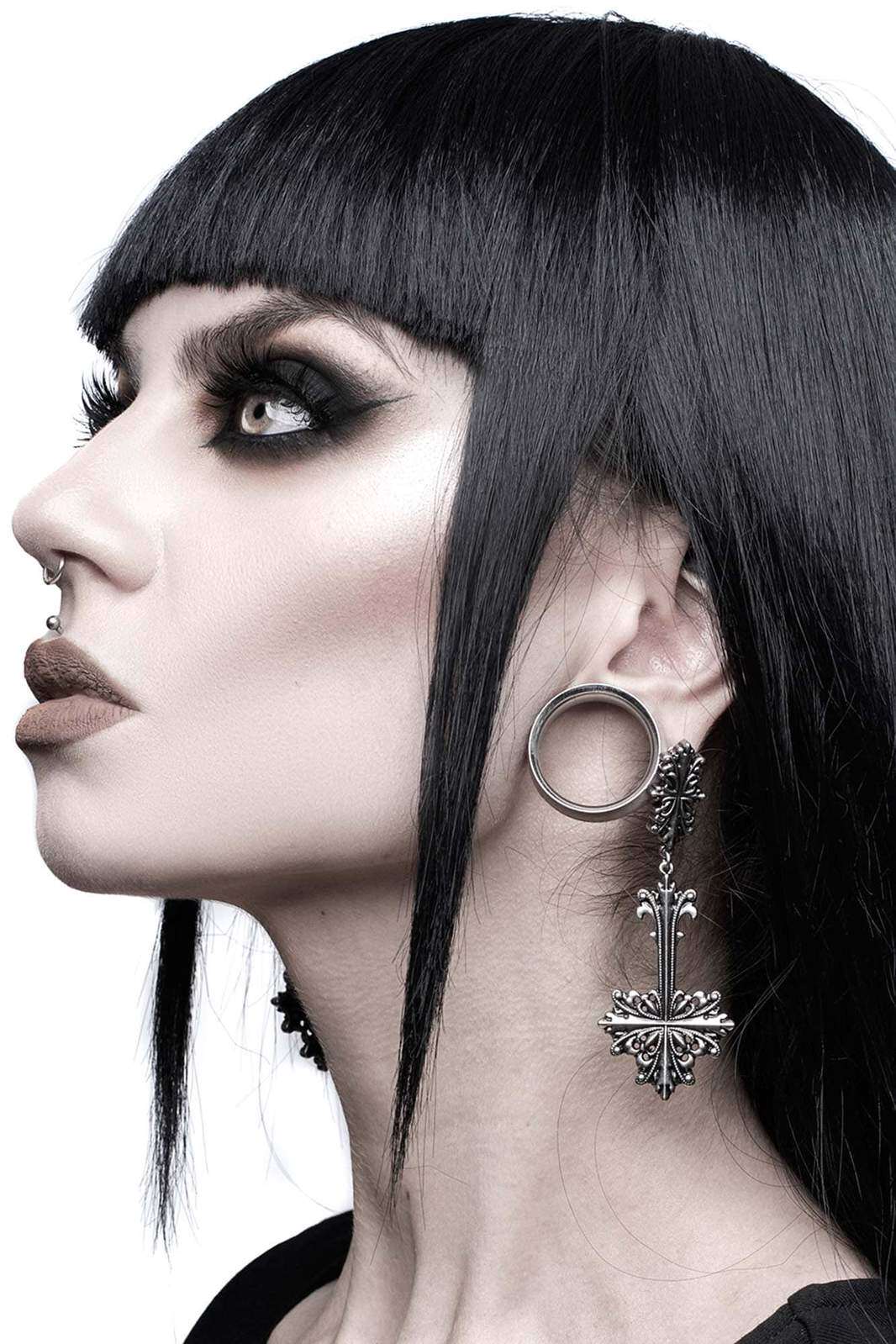 killstar暗黑哥特infernalcross地狱十字架摇滚朋克复古耳环