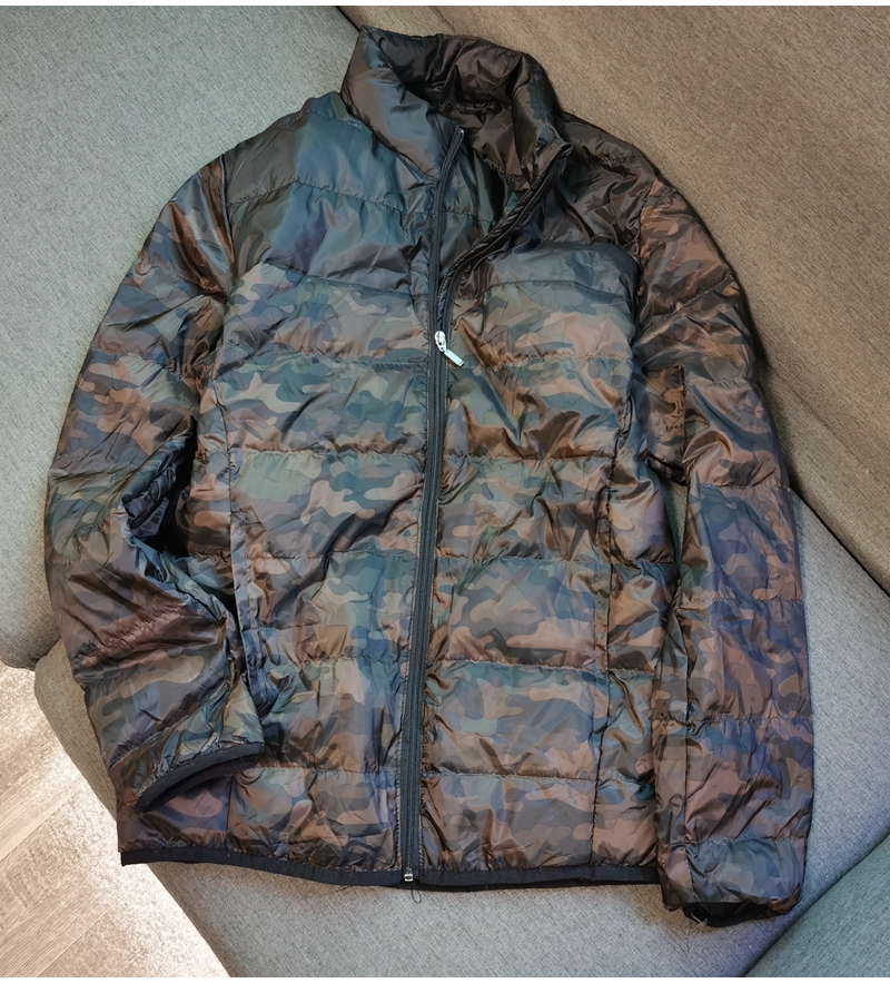 亏本清日本单潮迷彩男款轻便保暖羽绒服薄款M74