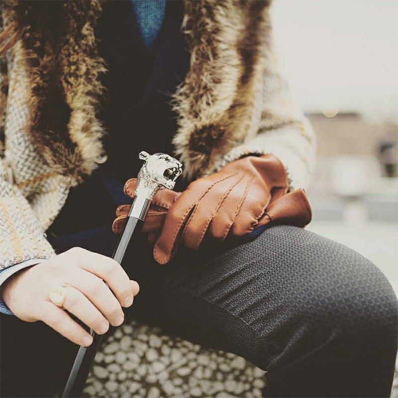 手杖绅士pasotti意大利银色老虎权杖礼品文明棍拐杖拐棍老人英伦