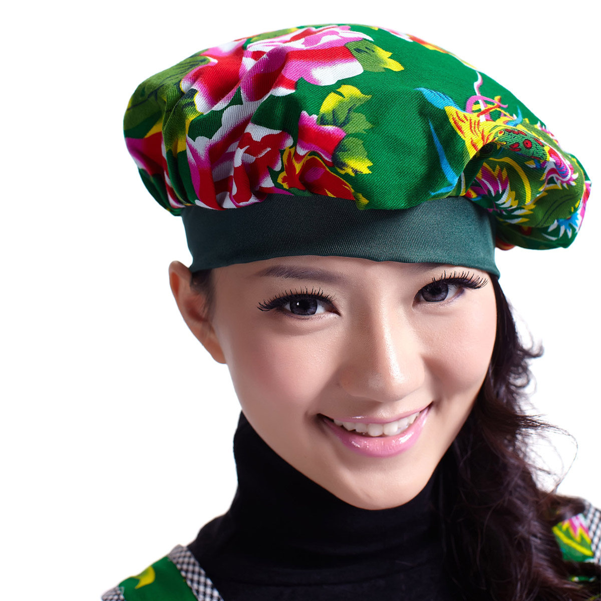 新款精品秋季女士包头头巾复古花布帽子79177女帽帽子