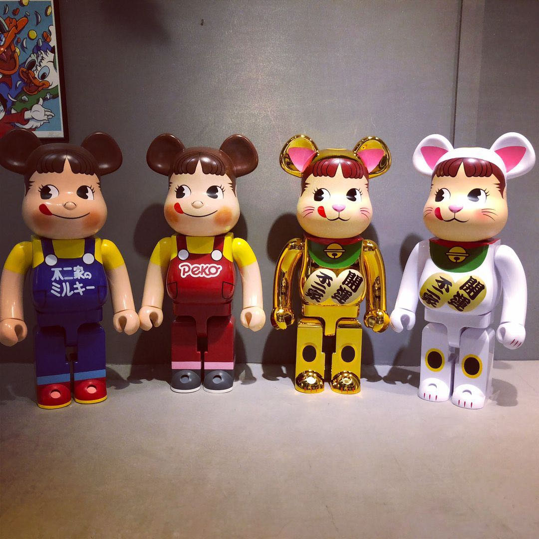 暴力熊bearbrick家居摆件招财千万两开运不二联名潮玩手办积木熊