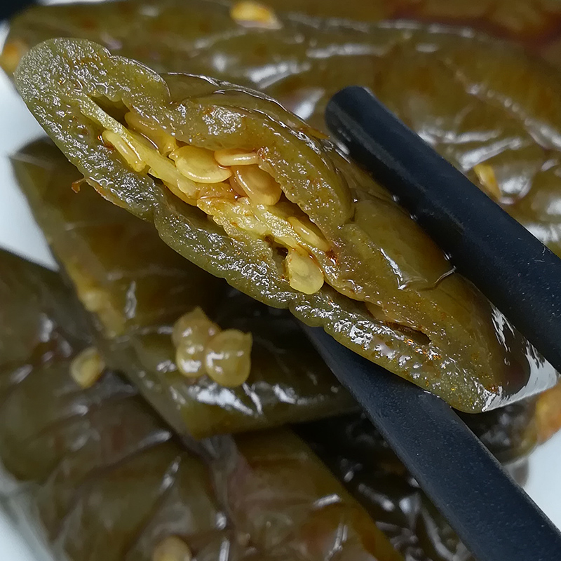 农家风味红油港椒鲜油焖港椒咸菜特辣肉厚超辣500g袋装下饭菜泡椒