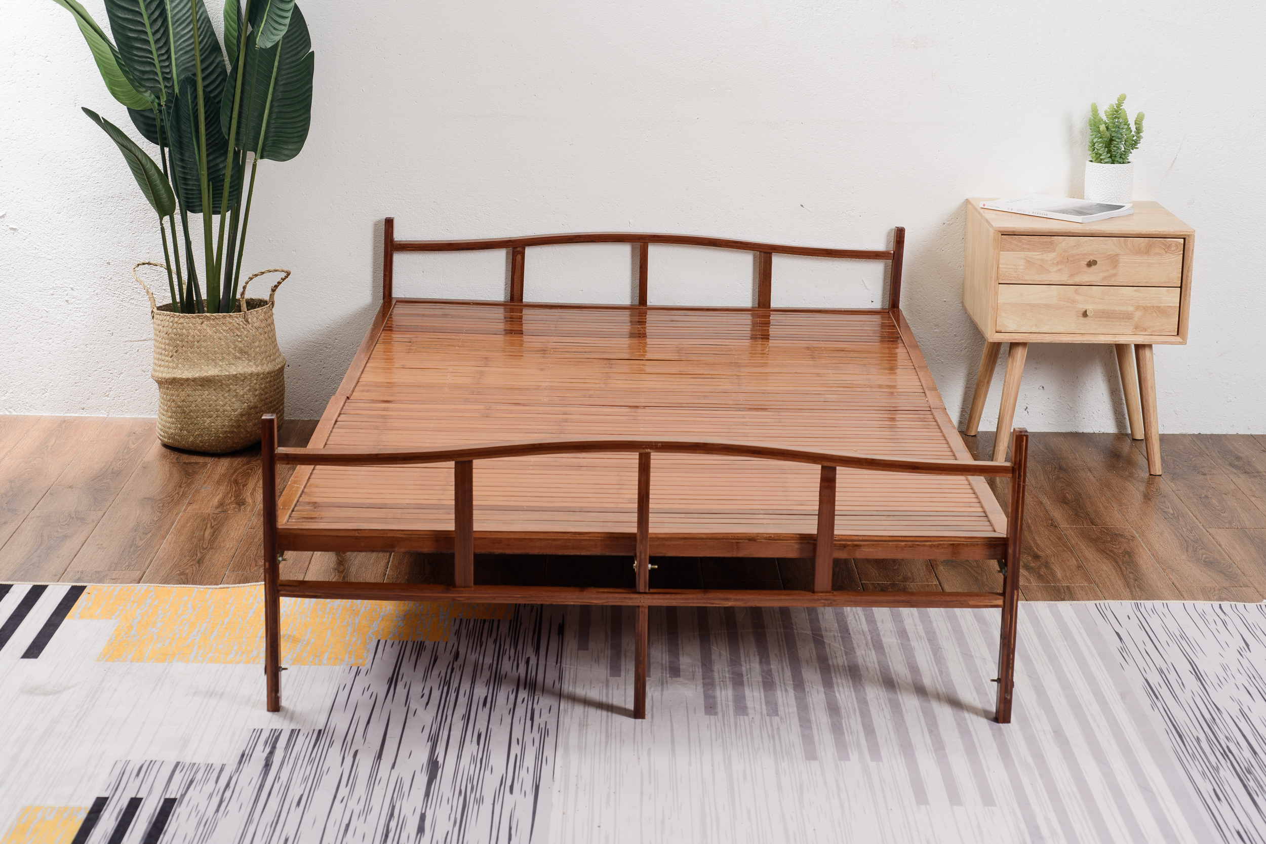 折叠竹床床单单人家用多功能经济型老式午睡午休折叠床