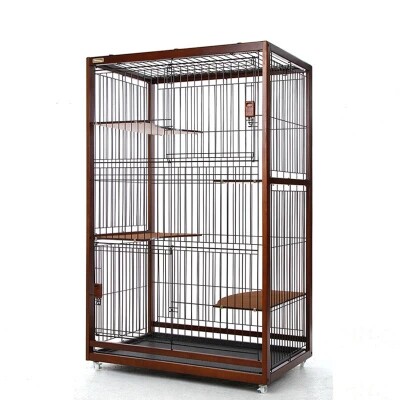 日系实木超大型别墅笼子室内木质豪华猫笼猫舍笼子