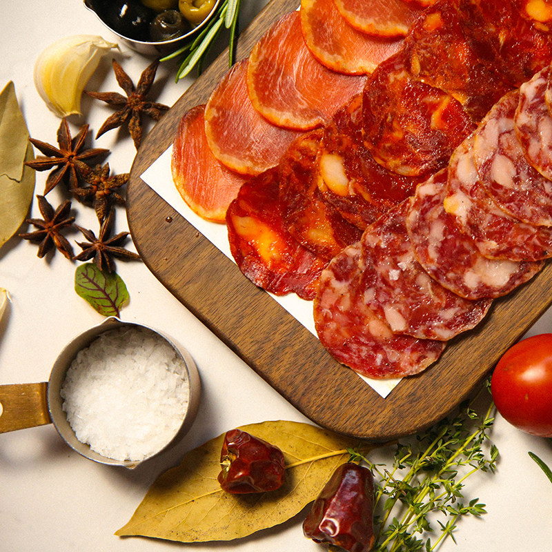 chorizo红椒味即食萨拉米切片城堡山进口伊比利亚黑猪香肠