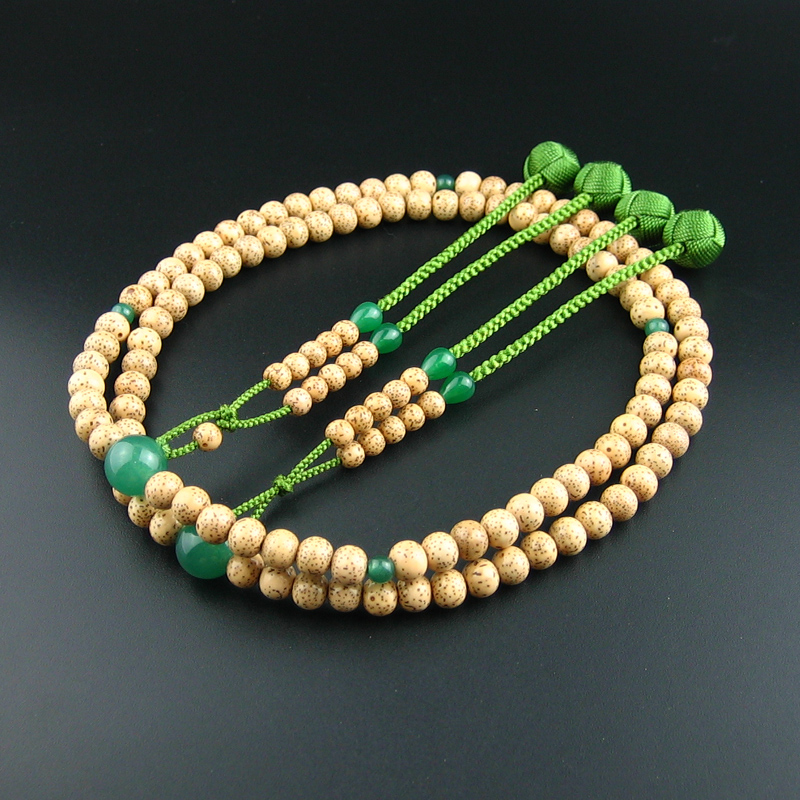 日本星月东陵进口提子菩提东密真言双佛头莲花佛珠