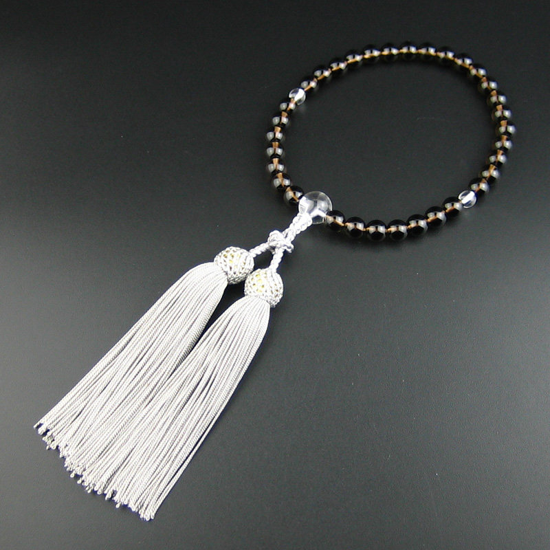 妙莲参拜流苏水晶茶水进口佛珠手持寺院通用佛珠