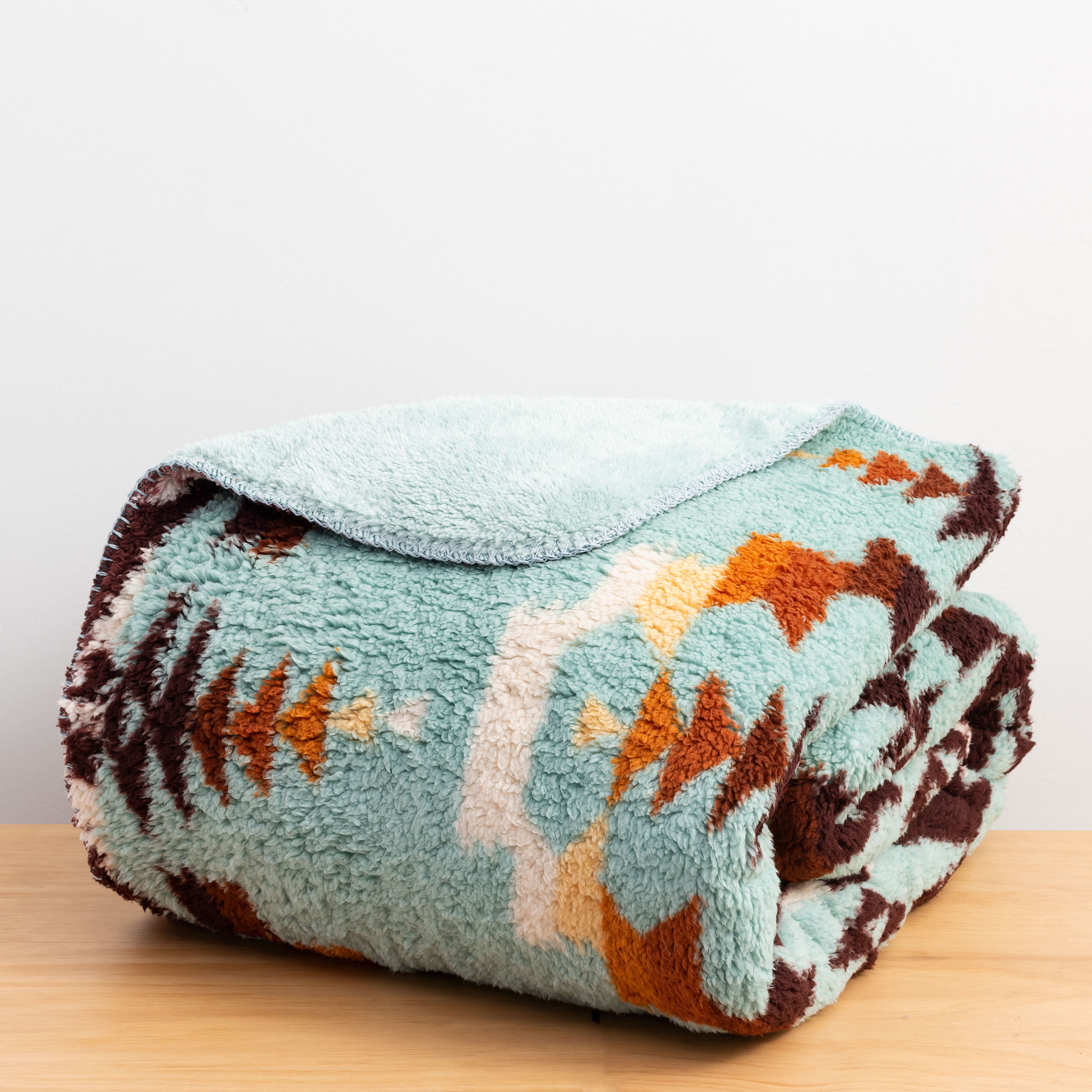 波西米亚风情羊羔绒复合毯加厚三角针拷边工艺毛毯盖毯冬季18kg