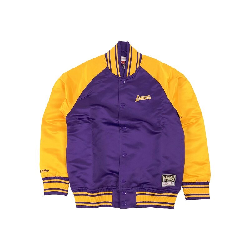 mitchellnessmnbigface洛杉矶湖人队秋冬运动外套夹克运动茄克