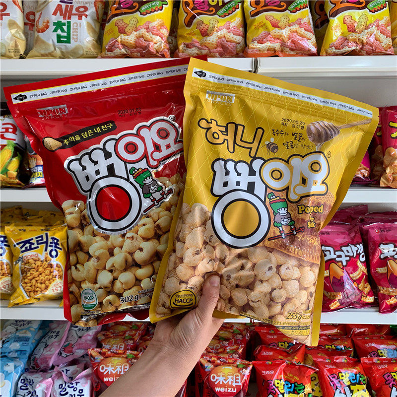 韩国进口首尔爆米花大包装255g香甜蜂蜜味玉米粗粮零食店主推荐