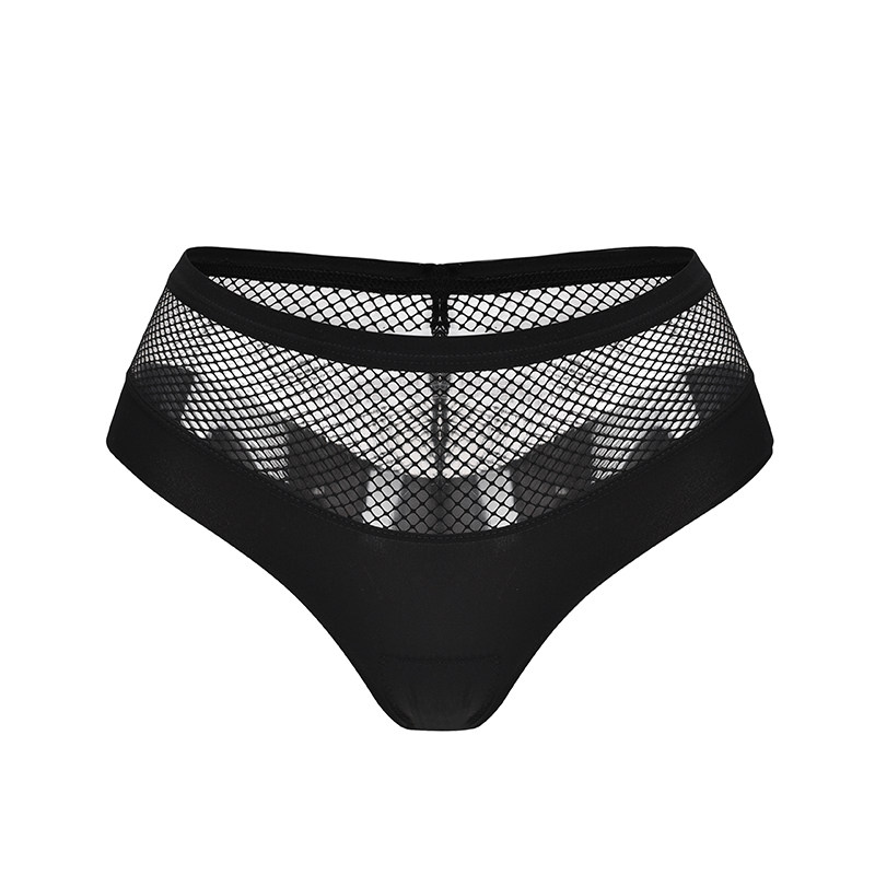 姑娘huihui欧美ins渔网破洞网面内裤低腰无缝内裤