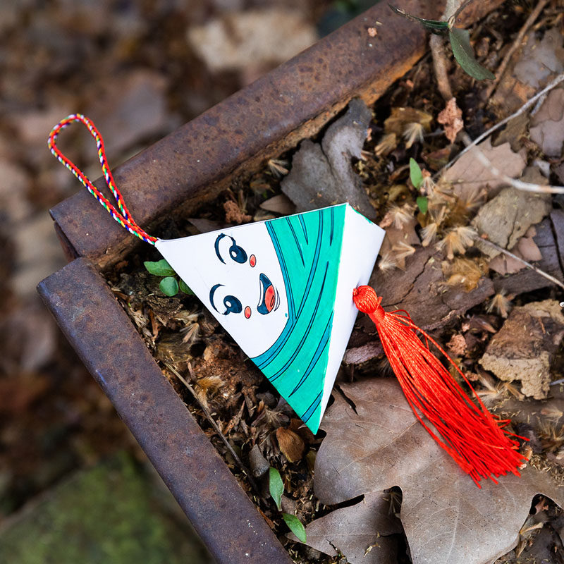 手工折纸绘画粽子香囊diy材料端午节儿童活动香包