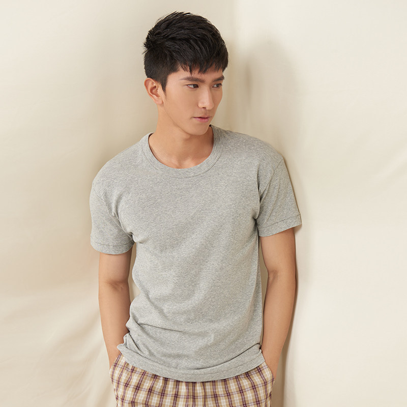 2件吸汗老头汗衫短袖透气全棉罗纹内衣纯棉吊带