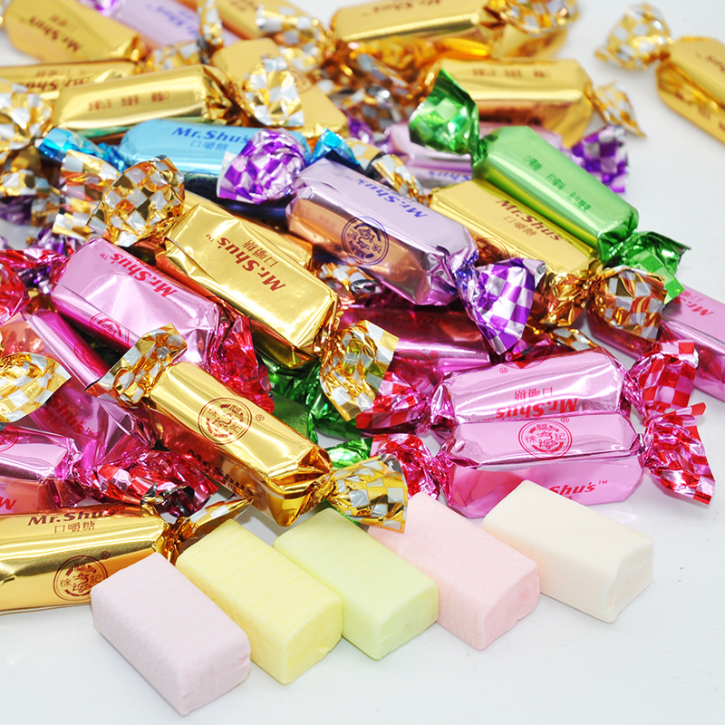 徐福记糖果水果果味口嚼糖混合口味500g散装结婚糖果