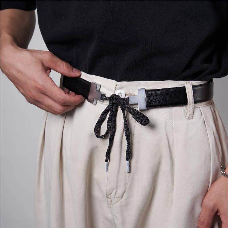 时尚bugou新式系绳腰带男潮年轻人休闲休闲裤裤带腰带