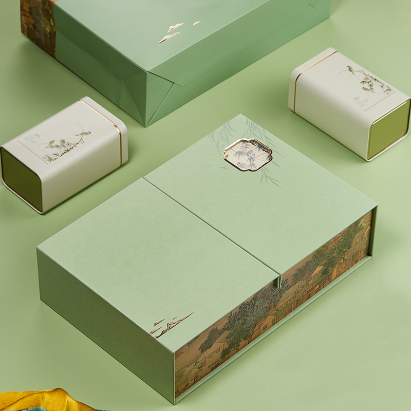 包装高档绿茶铁盒茶叶礼盒空盒龙井碧螺春毛尖茶叶罐