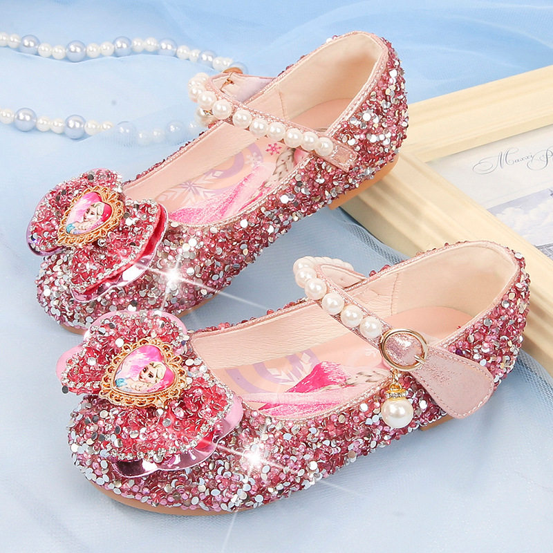 艾莎公主鞋子惊艳春秋秋季新款绝美艾沙冰雪单鞋