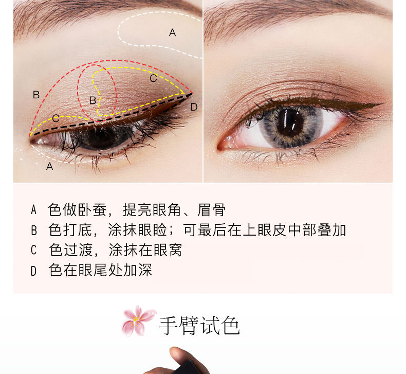 正品隆力奇雅璨15g4幻影渐层四色眼影彩妆眼妆烟熏妆