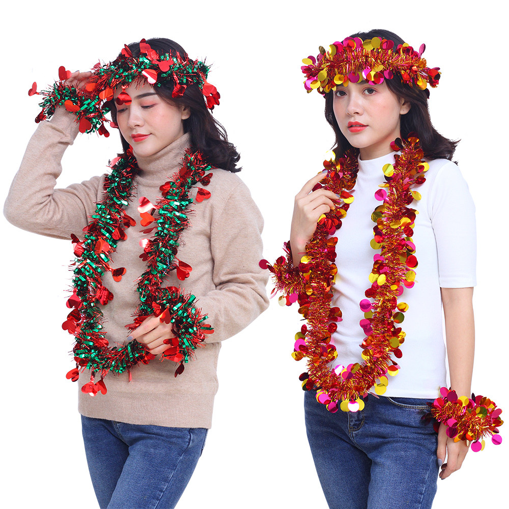 花环开票夏威夷草裙舞配饰脖胸环年会酒吧走秀节庆草裙舞套装