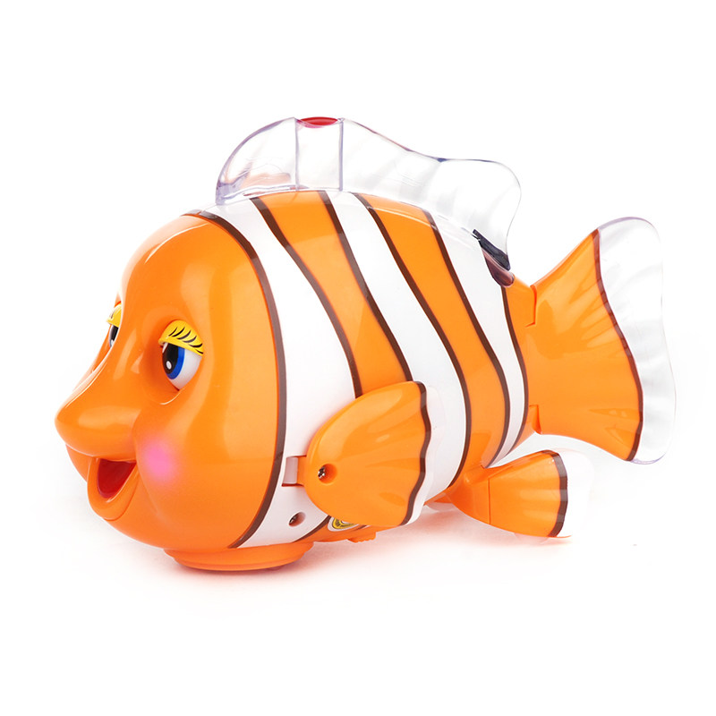 儿童玩具0-1岁机灵小丑小丑鱼鱼宝宝益智音乐电动万向电动