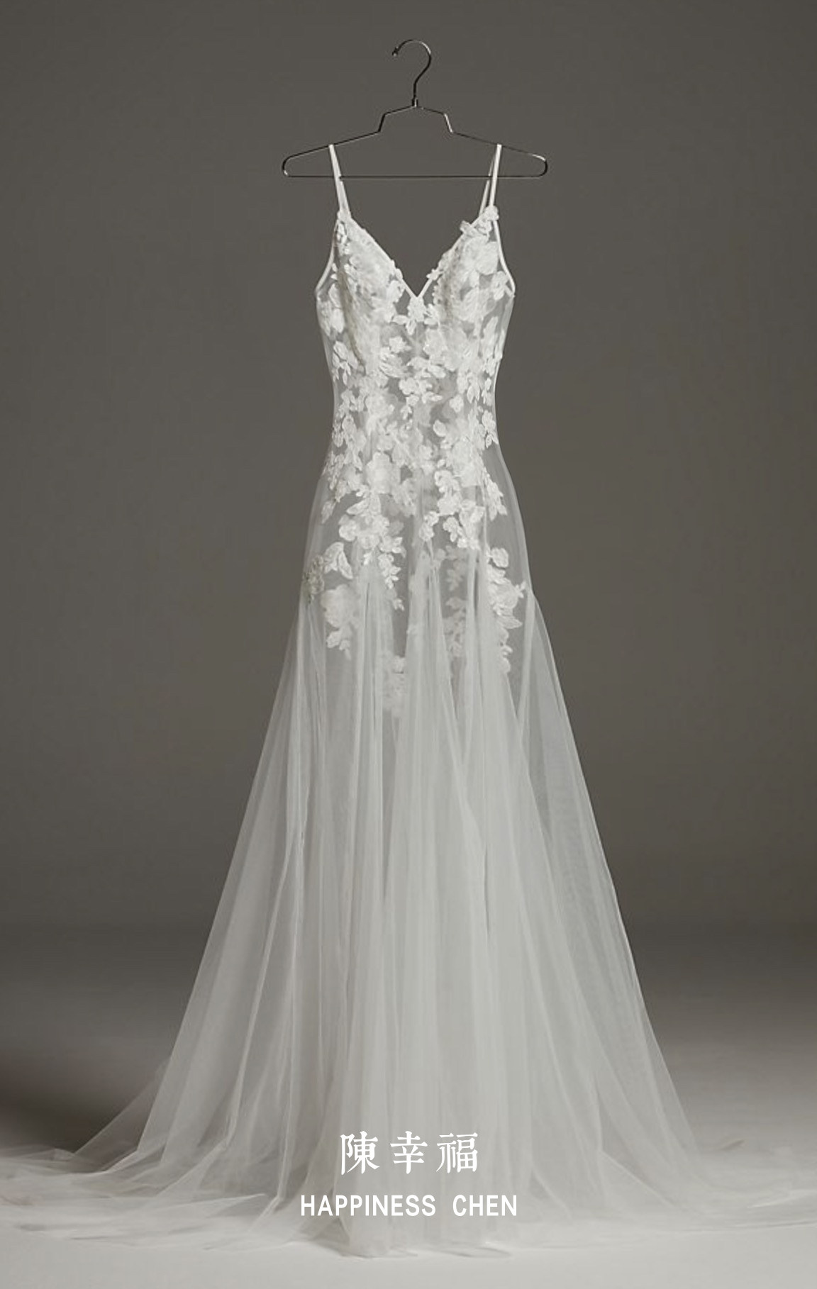 海外优选verawangwhite系列floralapplique新娘礼服