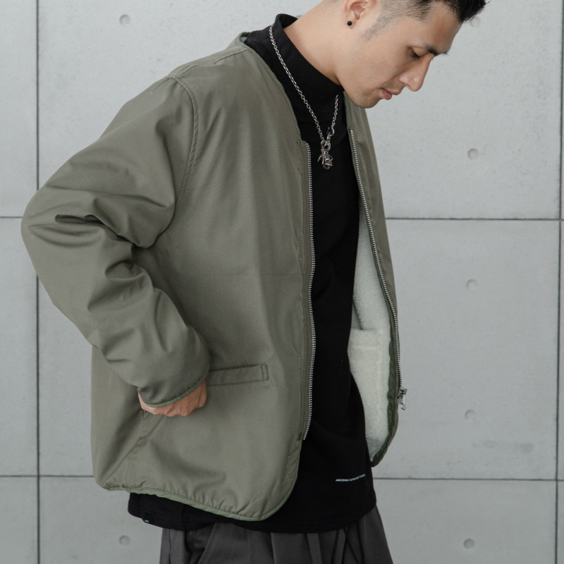 vermicelli vmcl 19aw 羊羔绒双面穿内胆可叠穿m65 无领夹克外套