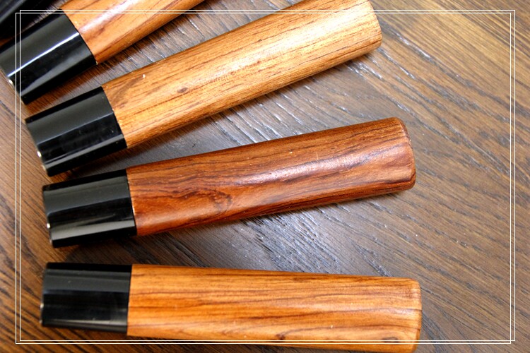 日式日本出刃柳刃刀柄花梨三德牛刀菜切薄刃木雕